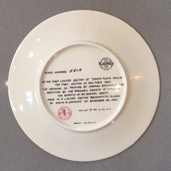 Norman Rockwell plate “Scotty Plays Santa” 1980 - Picture 2 of 2